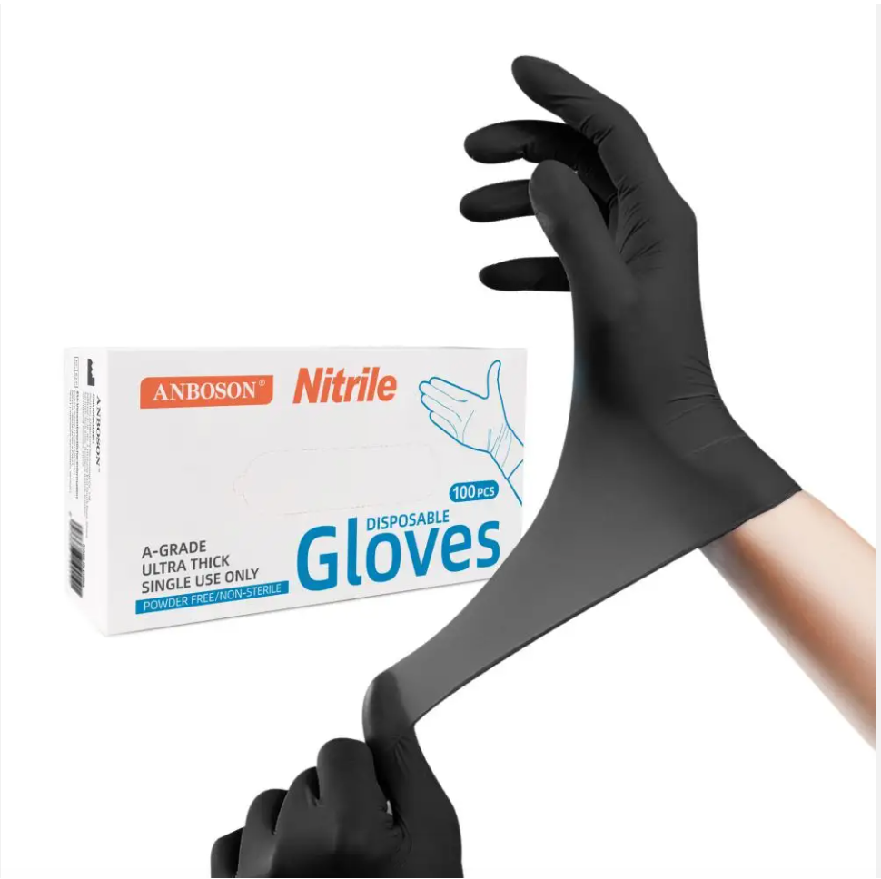 Black Nitrile Gloves (5 mil Case of 10)